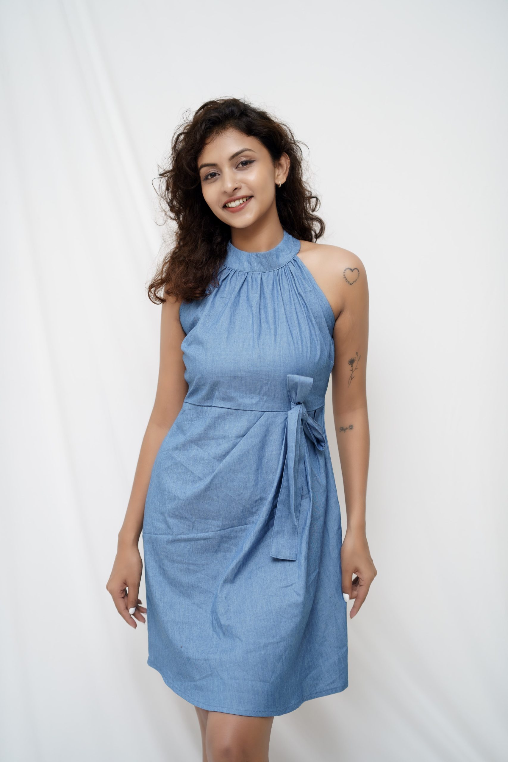 Halter Neck Short Dress - Image 2
