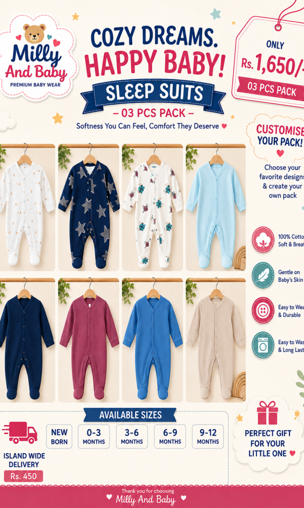 Sleepsuits 3 PCS PACK